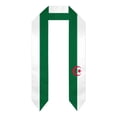 thumbnail image 1 of Graduation Sash Algeria Flag scarf Shawl Stole Sapphire Blue with Star Stripe Bachelor Gown Accessory Ribbon 180*14cm, 1 of 7