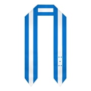 Graduation Sash Honduras Flag scarf Shawl Stole Sapphire Blue with Star Stripe Bachelor Gown Accessory Ribbon 180*14cm