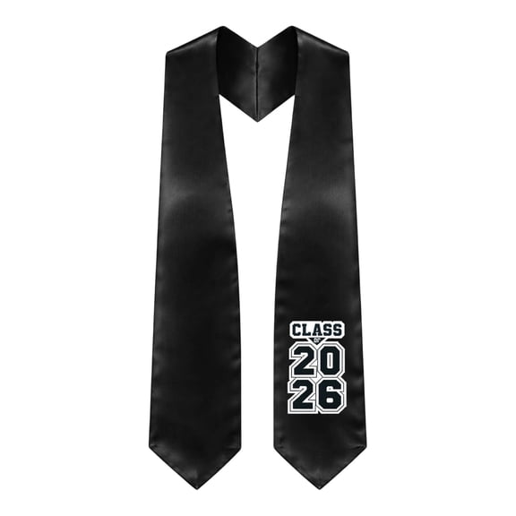 Graduation Satin Honor Stole Class Of 2026 For Commencement Ceremony Red 1 Count
