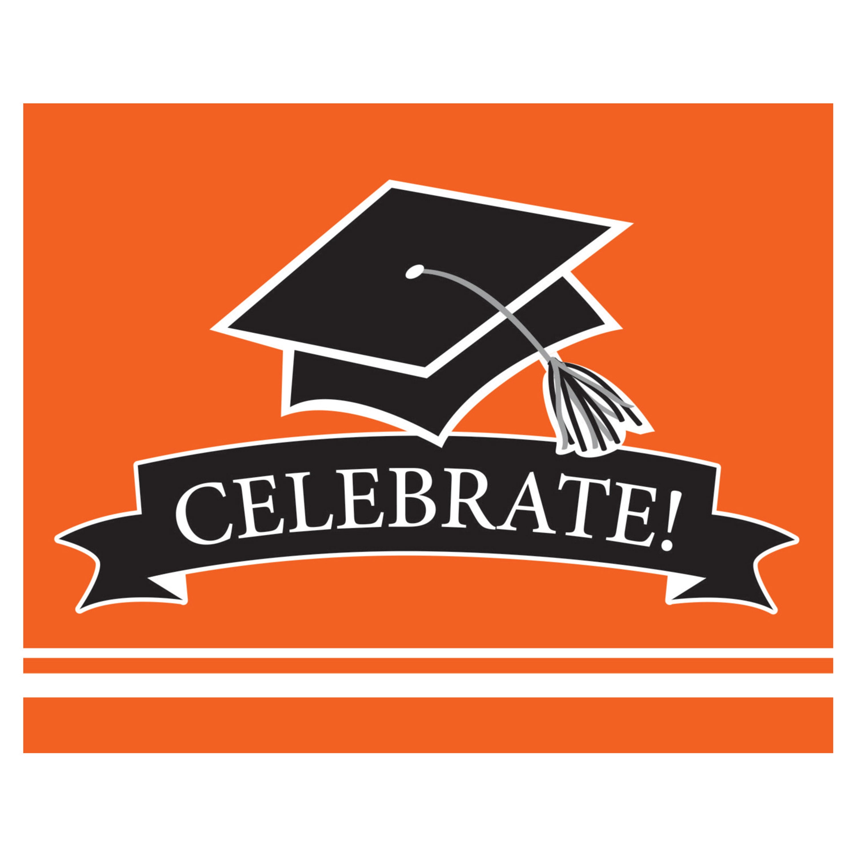 Graduation School Spirit Orange Invitations, 50 Count - Walmart.com, image size:3000x3000