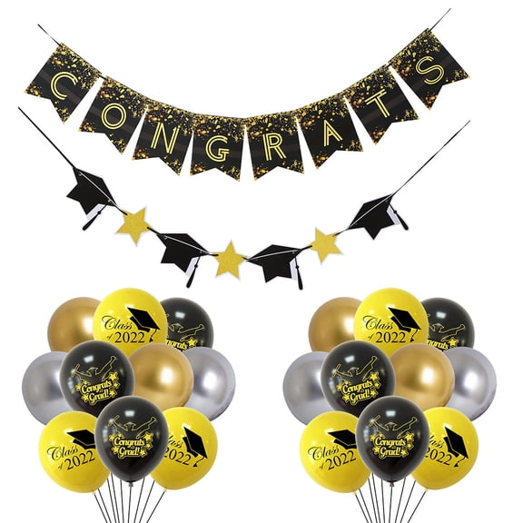 VORCOOL Party Balloons Decorative Paper Gold 1 Set