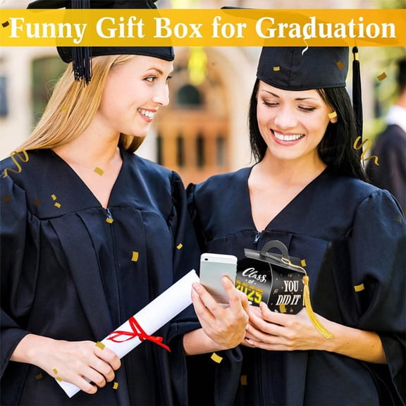 Graduation Season Candy Boxes, Doctoral Hat Shaped Small Gift Boxes, Graduation Party Favor Containers For Treats, Gifts & Graduation Celebration Decor,50 Pack