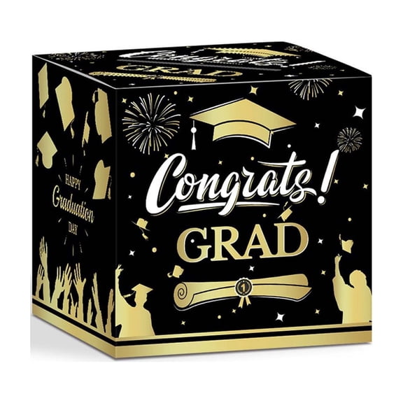 Graduation Season Decorative Voting Box Paper Ballot Collection Box For Party Ceremony Event Supplies Foldable Lightweight Card Collection Organizer For Graduation Celebration Decor