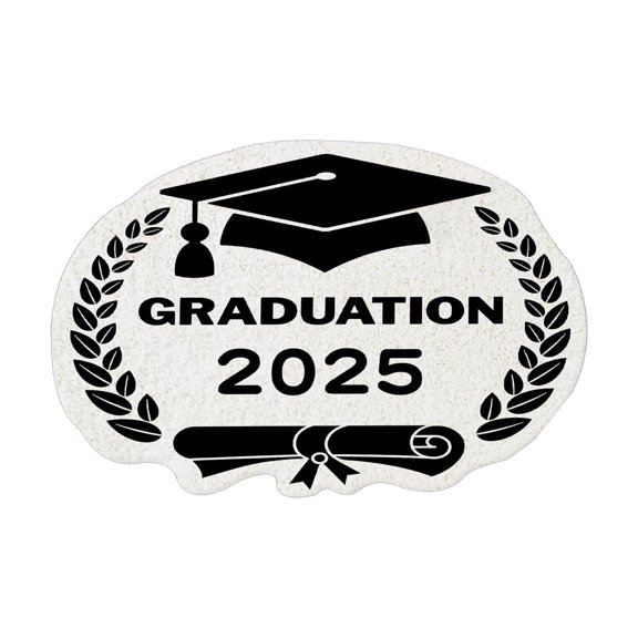 Graduation Season Front Door Mat 2025 Polyester Welcome Mat Non Slip Backing Easy to Clean Entry Mats for Indoor Outdoor Porch Home