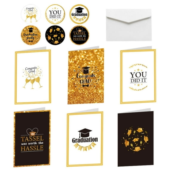 Graduation Season Greeting Card Blessing Card Grad Graduation Invitation Card with 6 Sets of Envelope Stickers, Personalized Grad Party Invite for High office & College, Keepsake Stationery for 2025