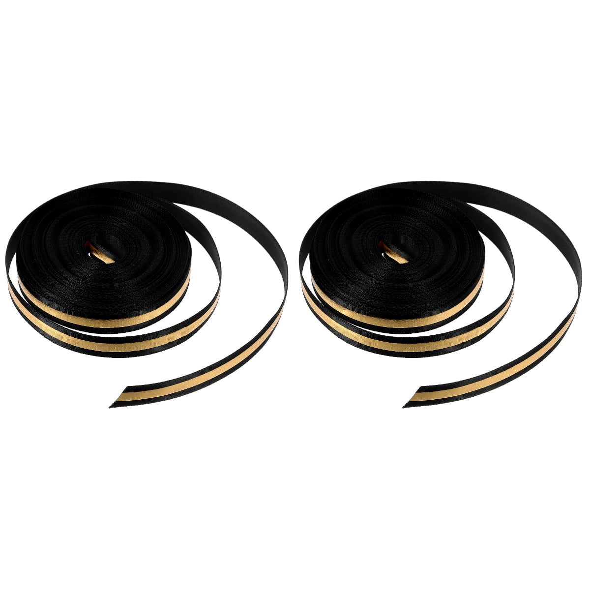 Graduation Season Packaging Tape Bow Tie Gold Decor Gift Ribbons Wrapping Packing Making 2 Rolls