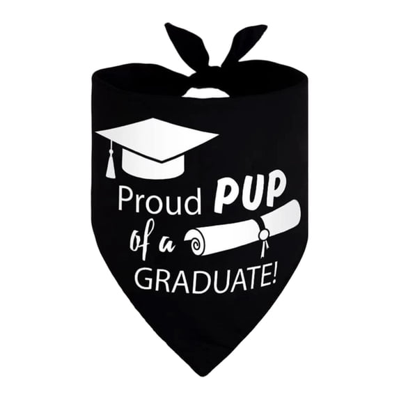 Graduation Season Pet Graduation Printed Dog Scarf Graduation Memorial Towel For Puppy Costume Decor