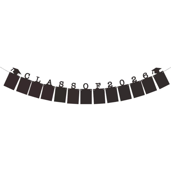 Graduation Season Photo Banner, 5m Long Black Frame Graduation Party Decor with Grad Cap Design, for Graduation Ceremonies, School Events, Home Celebrations, Class Reunions