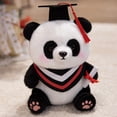 thumbnail image 1 of Graduation Season Plush Toy - 9.05 in Doctor Panda Stuffed Animal with Red Wheat Ear Design - for Graduation Gifts, School Celebrations, Home Decor,C, 1 of 5
