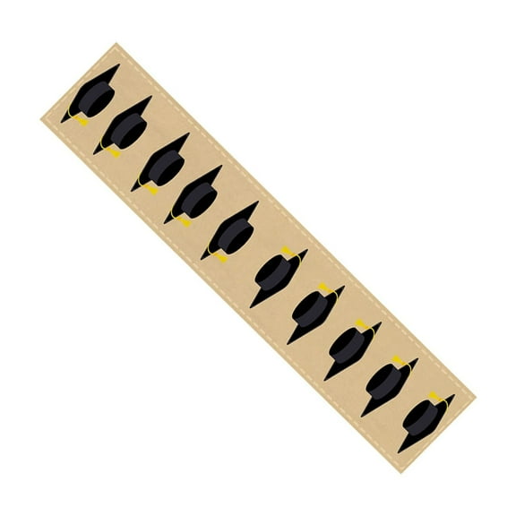 Graduation Season Table Flag 70.9in Polyester Decoration | Indoor/Outdoor Party Table Runner for Dining/Kitchen Decor (Multicolor 0.24lb)​