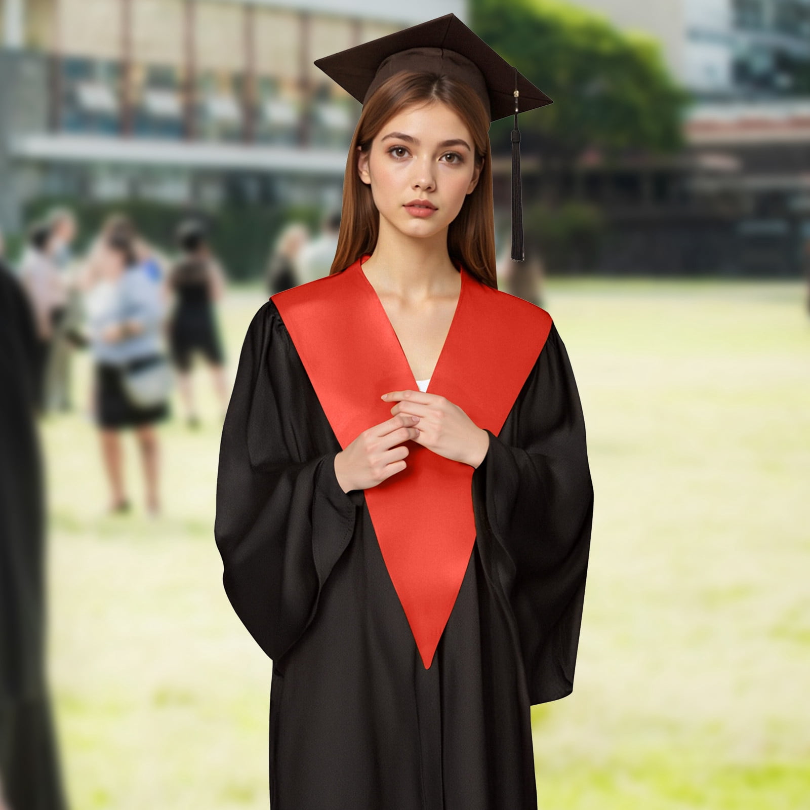 Graduation Season V Shaped Scarf Shawl And Ceremonial Ribbon Adult ...