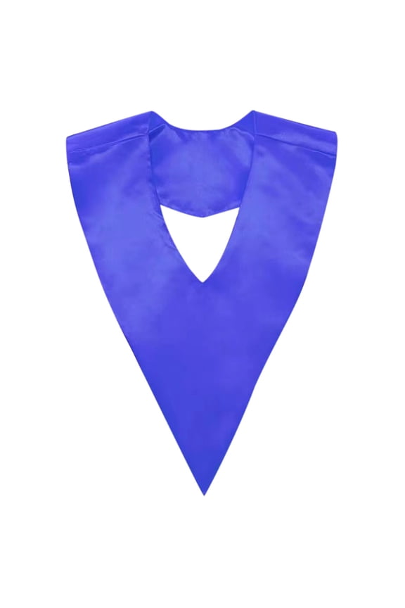 Graduation Season V Shaped Scarf Shawl Ceremonial Ribbon Adult Satin Solid Elegant Wrap