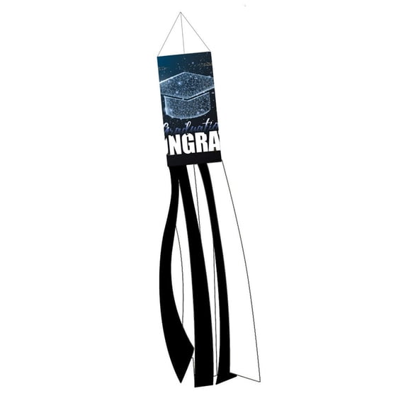 Graduation Season Windsock Weathervane Hair Dryer Flag Garden for Courtyard Decoration