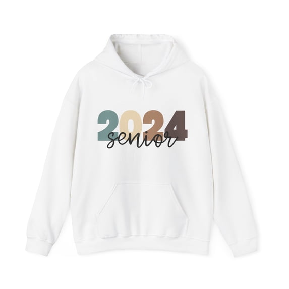 Graduation Senior 2024 Class Of 2024 Vintage Colors Heavy Hooded Sweatshirt