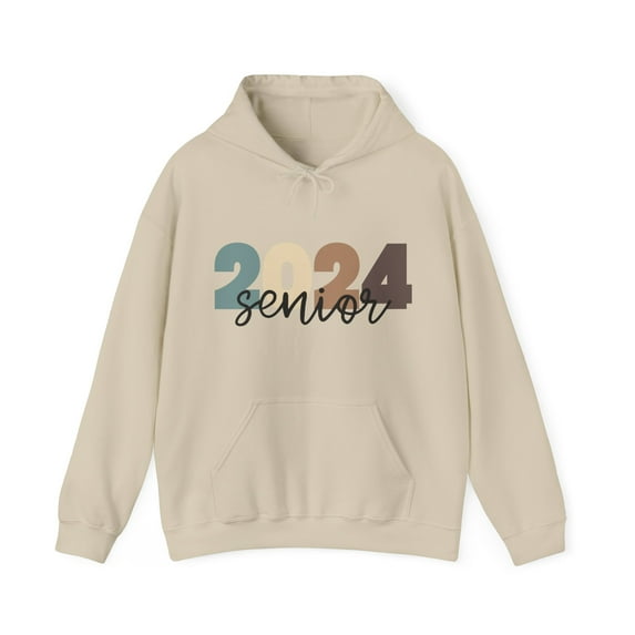 Graduation Senior 2024 Class Of 2024 Vintage Colors Heavy Hooded Sweatshirt