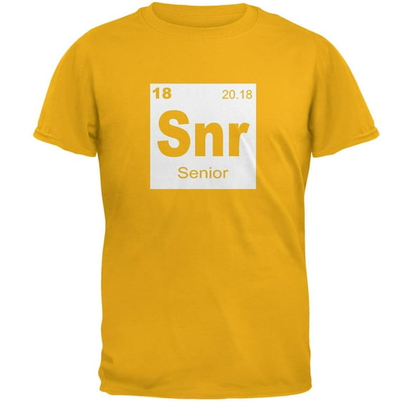 Graduation - Senior Periodic Table 2018 Mens T Shirt Gold 3X-LG