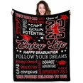 thumbnail image 1 of Graduation Soft Throw Blanket 2025, Birthday High School College Graduation Gifts for Daughter Son from Mom Dad, Class of 2025 Graduation Blanket Gifts for Him Her, 1 of 5