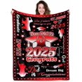 thumbnail image 1 of Graduation Soft Throw Blanket 2025, Birthday High School College Graduation Gifts for Daughter Son from Mom Dad, Class of 2025 Graduation Blanket Gifts for Him Her, 1 of 5