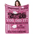 thumbnail image 1 of Graduation Soft Throw Blanket 2025, Birthday High School College Graduation Gifts for Daughter Son from Mom Dad, Class of 2025 Graduation Blanket Gifts for Him Her, 1 of 5