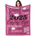 thumbnail image 1 of Graduation Soft Throw Blanket 2025, Birthday High School College Graduation Gifts for Daughter Son from Mom Dad, Class of 2025 Graduation Blanket Gifts for Him Her, 1 of 5