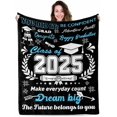 thumbnail image 1 of Graduation Soft Throw Blanket 2025, Birthday High School College Graduation Gifts for Daughter Son from Mom Dad, Class of 2025 Graduation Blanket Gifts for Him Her, 1 of 5