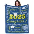 thumbnail image 1 of Graduation Soft Throw Blanket 2025, Birthday High School College Graduation Gifts for Daughter Son from Mom Dad, Class of 2025 Graduation Blanket Gifts for Him Her, 1 of 5