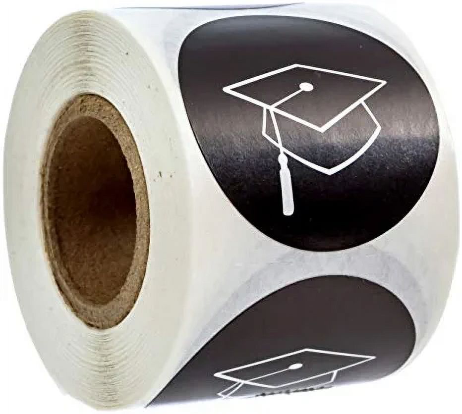 Graduation Stickers / 250 Graduate Labels / 1.5" Black and White School