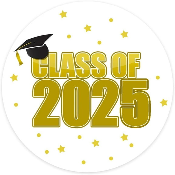 Graduation Stickers Class of 2025 Party Favor Stickers 2inch Congrats Graduation Labels for Envelopes Bag Seals 500Pcs