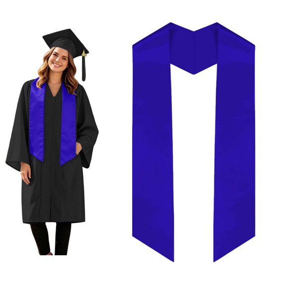 Graduation Stole Satin Graduation Sash Unisex Adult Blue Stole Graduation 62 Inches