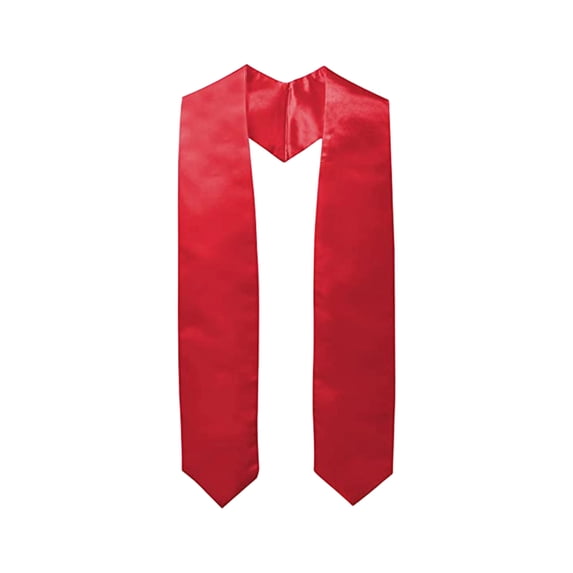 Graduation Stole, Solid Red, 1 Piece,Suitable for College Graduation Ceremony