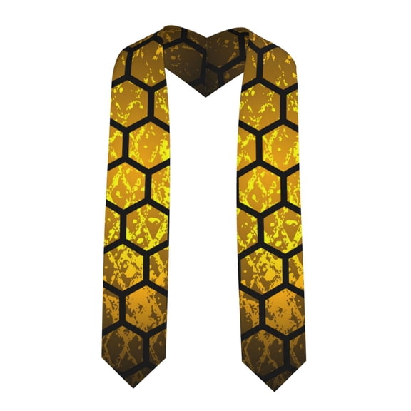 Graduation Stole Unisex Adults Graduation Sash Honor Stole for Academic Choral 36", Abstract Honey Comb Geometric