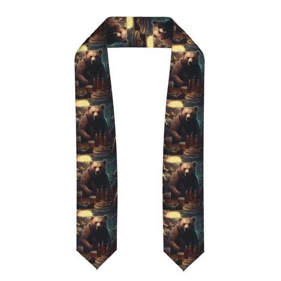 Graduation Stole Unisex Adults Graduation Sash Honor Stole for Academic Choral 36", Bear Party Cool Funny