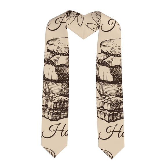 Graduation Stole Unisex Adults Graduation Sash Honor Stole for Academic Choral 36", Honey Honeycomb Vintage