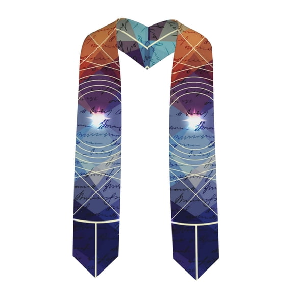 Graduation Stole Unisex Adults Graduation Sash Honor Stole for Academic Choral 36", Magic Circle With Zodiacs Sign