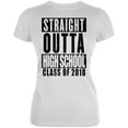 thumbnail image 1 of Graduation Straight Outta High School 2018 Juniors Soft T Shirt White MD, 1 of 1