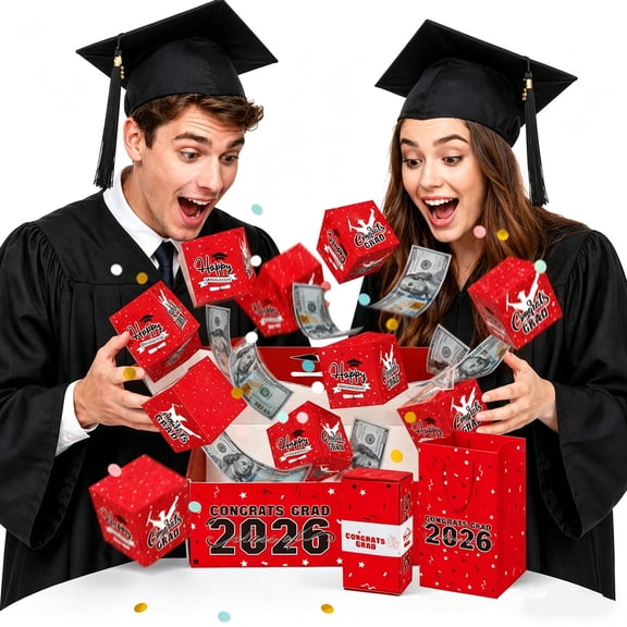 Graduation Surprise Explosion Gift Box, Graduation Pop Up Money Box, Diy Exploding Gift Box Party Supply for 2026 Graduate