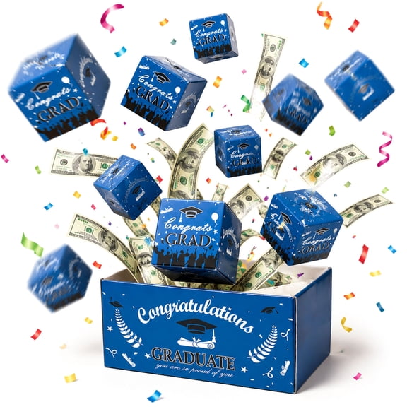 Graduation Surprise Explosion Gift Box,Pop Up Cash Money Holder,Folding Explosion Surprise Gift Boxes,DIY Bouncy Confetti Card,12 Days of Graduation Gift Box,Unique Party Favor Ideas