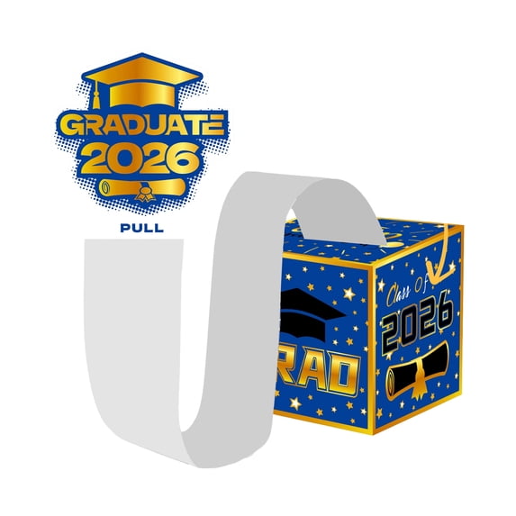Graduation Surprise Money Box Kit,Includes 1 Box,1 Card,and 30 OPP Bags,Easy Assembly for Fun Cash Gift Presentation