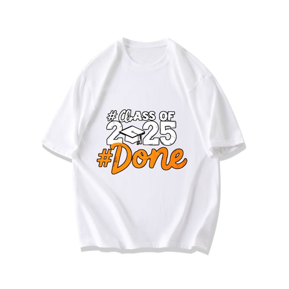 Graduation T-Shirt Black Class Of 2025 Done Hashtag Design Graduation Celebration