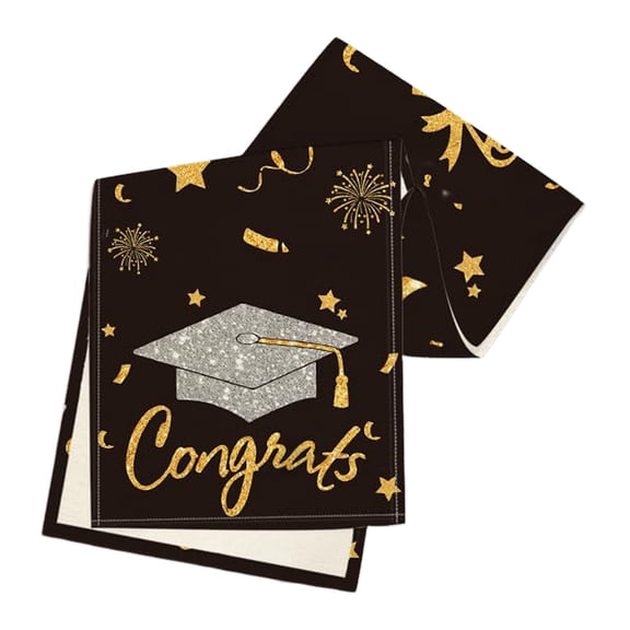 Graduation Table Banner For Party 2025 Themed Tablecloth Kitchen Living Room Polyester Decorative Table Runner Table Runners 108 Inches Back to School Table Rhinestone Table Table Runners 72 Inches