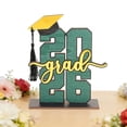 thumbnail image 1 of Graduation Table Centerpiece Class of 2026 Graduation Decoration Purple Graduation Party Table Decor Senior 2026 Ornament for Graduation Celebration,1 PC,Green, 1 of 10