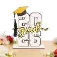 thumbnail image 1 of Graduation Table Centerpiece Class of 2026 Graduation Decoration Purple Graduation Party Table Decor Senior 2026 Ornament for Graduation Celebration,1 PC,White, 1 of 10