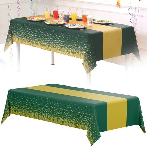 Graduation Tablecloth Party Decorations, 108X54inch Disposable Tablecloth, Confetti Dot Print Table Cover for Rectangle Table, Heavy Duty Party Tablecloth for Birthday Wedding Graduation Party