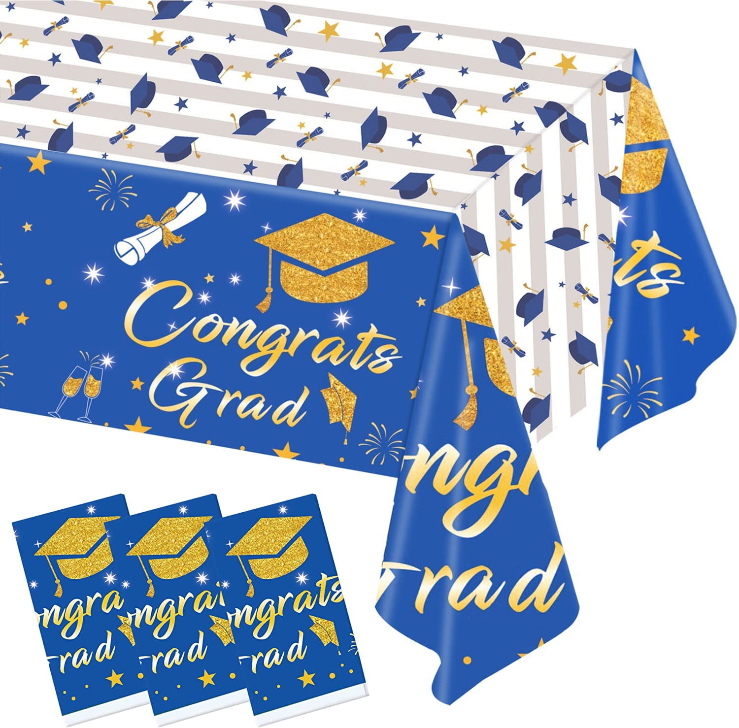Graduation Decorations Class of 2024 Tablecloth - 3 Pcs Plastic Congrats  Grad Table Cloth, Graduation Table Cover for Graduation Party Decorations