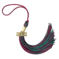 thumbnail image 1 of Graduation Tassel 2025 MAROON/DKGREEN- Tassel Depot Brand, 1 of 5
