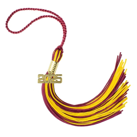 Graduation Tassel 2025 MAROON/GOLD- Tassel Depot Brand