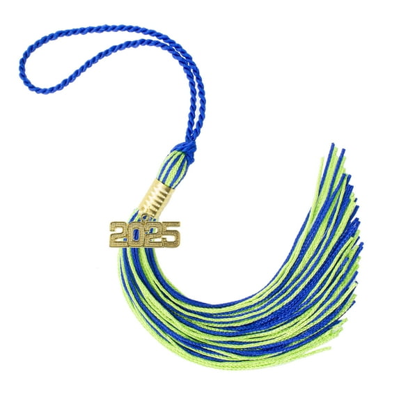 Graduation Tassel 2025 ROYAL/LIME- Tassel Depot Brand