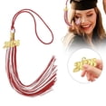 thumbnail image 1 of Graduation Tassel with Year Charm Class of 2026 Cap Tassel Pendant Decoration for Graduation Cap Gown Ceremony Keepsake Graduation Accessory,1 PC,Red white, 1 of 10