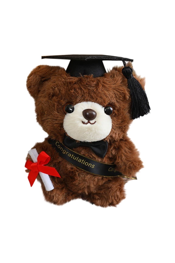 Graduation Teddy Bear Graduation Bear Keychain PhD Cap Small Plush Doll Mortarboard Backpack Charm Graduation Gift Keepsake Ornament Celebration