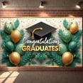 thumbnail image 1 of Graduation Theme Graduation Banner Gold Glitter Graduate Backdrop Purple Background Graduation Cap Design Graduation Display for Graduation Ceremony College Graduation Graduation Party, 1 of 9